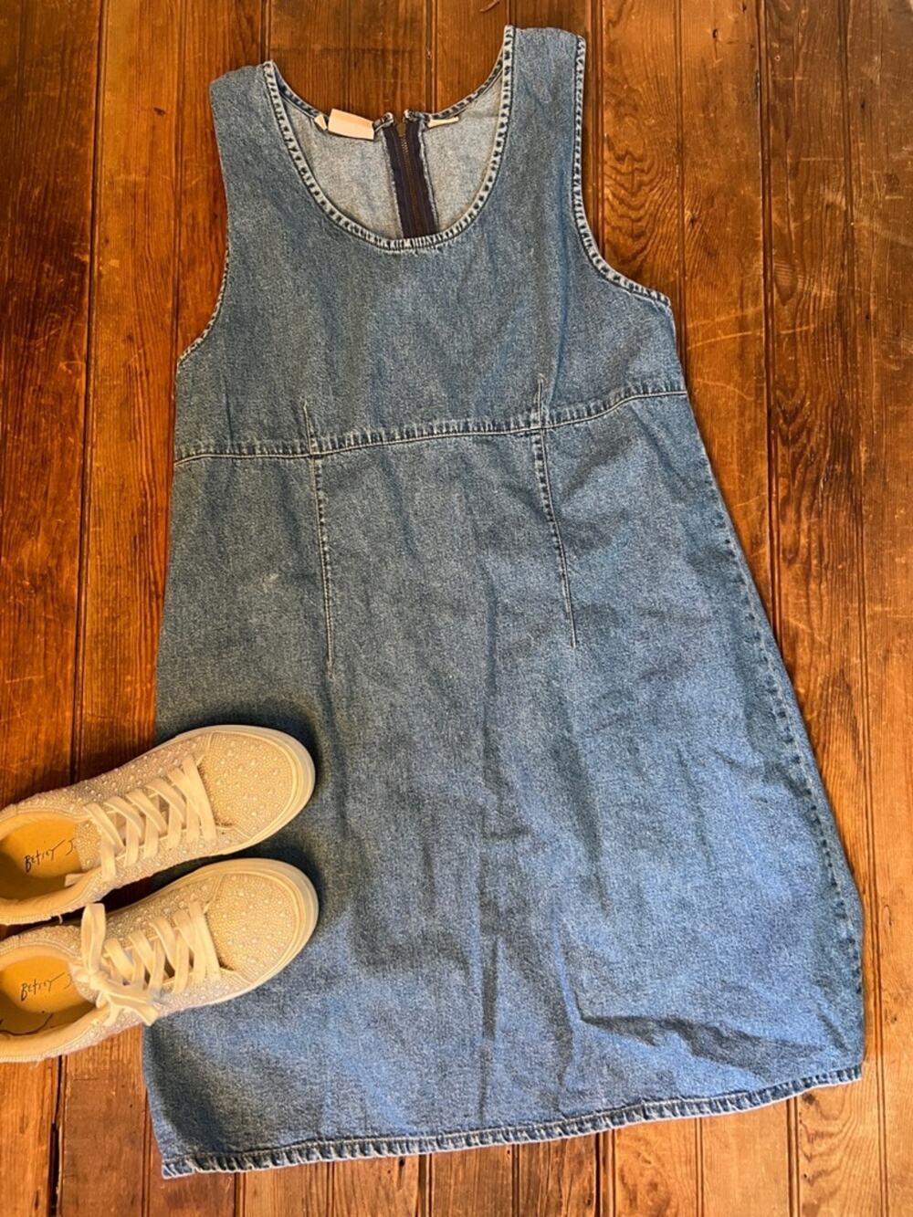 Woolrich Women’s Dress Vintage Sleeveless Denim A-Line midi dress size medium